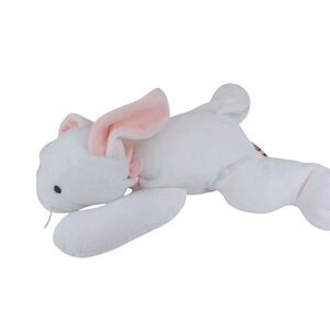 Ty Pillow Pals  CLOVER the White Bunny Rabbit 14" Plush Stuffed Animal Toy 1997